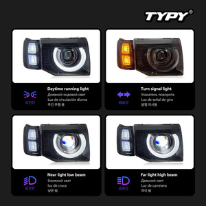TYPY for 1992-1996 Mitsubishi Pajero headlight assemblies: LED lens conversion for <b>daytime</b> <b>running</b> <b>lights</b> and turn signals - Product Image 4