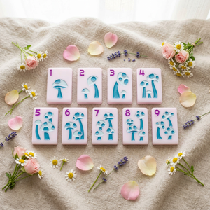 Lucky Line Luxury Asian Shell Pink Acrylic Durable Folding Legs 4 Players Oriental Fortune Pattern American Mahjong Set Tiles - Product Image 2