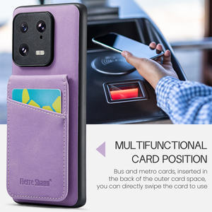 Compatible pour <span class=keywords><strong>XiaoMi</strong></span> 13/pro RedMI Note12pro + étui portefeuille avec porte-carte, étui de téléphone en cuir housse de protection à rabat carte de crédit - Product Image 6