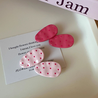Pince à cheveux coréenne tendance, jolie pince à cheveux à pois, pince latérale, pinces bec de canard en plastique, pince à frange mignonne, accessoires capillaires pour filles