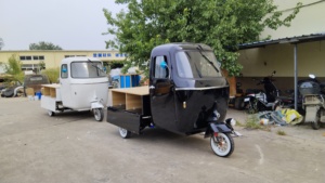 <span class=keywords><strong>Prix</strong></span> d'usine Piaggio Ape Food Truck Tricycle électrique Chariot de restauration mobile Chariot à glaces - Product Image 4