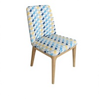 Chaise de salle à manger de style nordique avec assise et dossier rembourrés pour café, restaurant, événement, support personnalisé