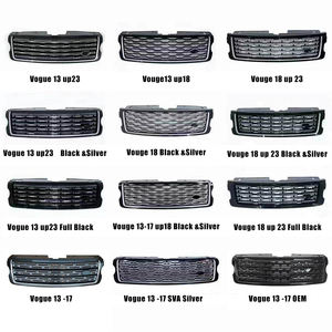 Parrilla Delantera para Automóvil, Compatible con Land <span class=keywords><strong>Rover</strong></span> <span class=keywords><strong>Range</strong></span> <span class=keywords><strong>Rover</strong></span> Vogue L405 2013-2017 2023, Edición Negra Plateada - Product Image 2