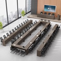 Table de conférence et de formation moderne en forme de barre, prix de gros, mobilier de bureau, taille et couleur personnalisables