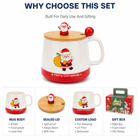 Tasse fantaisie personnalisée Père Noël dessin animé pour souvenir de vacances, vente en gros, livraison rapide, impression sur mesure