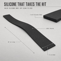 Bande de protection antichoc en silicone noir 320x50x2mm 60 ShoreA pour protection avant de robot aspirateur