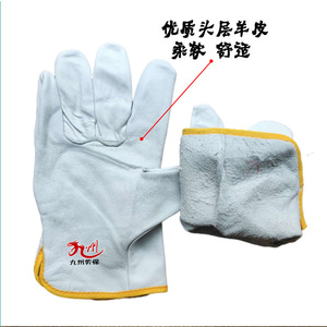 Sheepskin Welding <b>Gloves</b> Grade 1 Heat Insulating For Welding Industry - Product Image 1