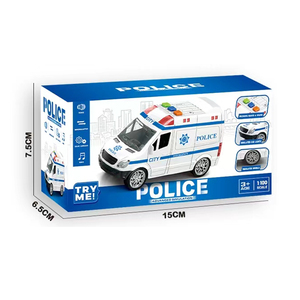 Ensemble de camions de ville à friction QS de haute qualité pour enfants, jouets en plastique, 2 styles, modèle d'<span class=keywords><strong>ambulance</strong></span> à l'échelle 1:100, jouets de simulation de véhicules avec son - Product Image 5