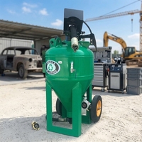 Machine de sablage mobile sans poussière haute pression, nettoyeur de sablage humide sans poussière pour piscines et carreaux de céramique