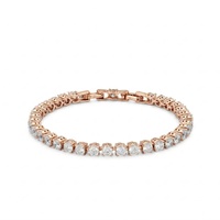 Bague classique en diamant rond brillant cultivé en laboratoire, or massif 14K 18K, style de luxe, bracelet tennis solitaire