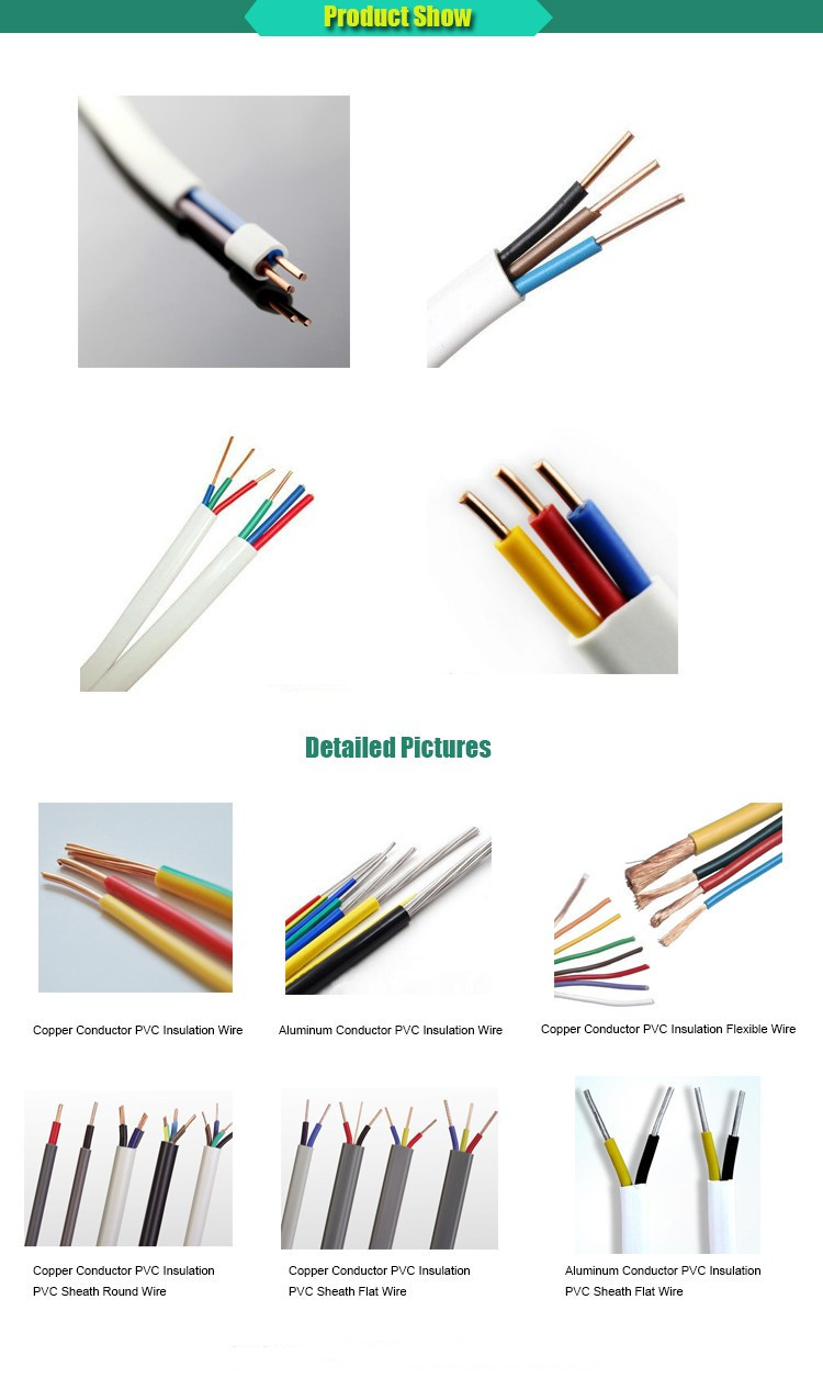 BVVB Cable Building Electrical Wire Annealed Solid / Stranded Copper Conductor