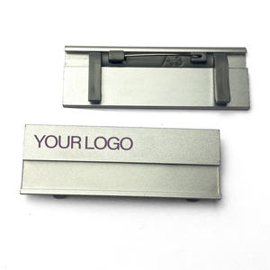 Logo <span class=keywords><strong>en</strong></span> métal <span class=keywords><strong>en</strong></span> <span class=keywords><strong>gros</strong></span> Officier badge magnétique <span class=keywords><strong>bureau</strong></span> plaqué étiquettes nominatives avec épingle - Product Image 2