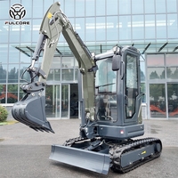 Mini-excavatrice homologuée CE FULCORE, machine de micro-excavation, moteur EPA, 2,8 tonnes, petite pelle à vendre