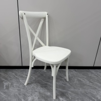 Chaise de banquet commerciale en résine X-Back, démontable, résistante aux intempéries, pour extérieur, portable, pour écoles et villas