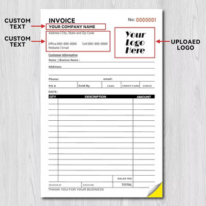 Carnets <span class=keywords><strong>de</strong></span> reçus autocopiants personnalisés en gros, carnets <span class=keywords><strong>de</strong></span> factures duplicata numérotés pour les ventes en magasin et les petites entreprises - Product Image 4