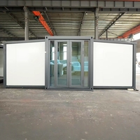 Maisons miniatures prêtes à être expédiées, OEM ODM, aménagement personnalisé, maison préfabriquée en conteneur extensible de 20 pieds, maisons modulaires pliables en conteneur, CE