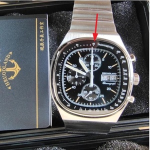 Hruodland Men's Luxury Quartz <b>Chronograph</b> Watch 39mm 316L Stainless Steel Sapphire Crystal Tachymeter 100m Waterproof Luminous - Product Image 5