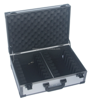 Boîte de rangement en aluminium gris personnalisée, étuis de transport, étuis pour cartes à collectionner, boîte pour cartes de sport, cartes de coupons
