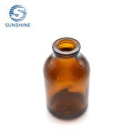 Flacon en verre ambré moulé de 30 ml, flacon en verre brun vide pour le stockage de liquides, emballage en gros