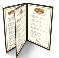Cartes de menu de restaurant personnalisées imprimées sur plusieurs pages, inserts de menu alimentaire format lettre 8,5x11 pouces, couverture de livre de menu vendue séparément