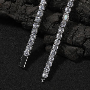 UWIN Hip Hop 5mm catena da Tennis misto colorato smalto croce opale <span class=keywords><strong>pietre</strong></span> verde smeraldo Zirconia uomini donne <span class=keywords><strong>collana</strong></span> girocollo - Product Image 6