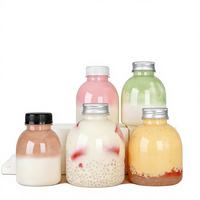 Bouteille en plastique transparente de 250 ml, 350 ml, 400 ml pour boissons, jus de fruits, lait, eau, bouteille en plastique PP de qualité alimentaire, bouteille pour thé glacé