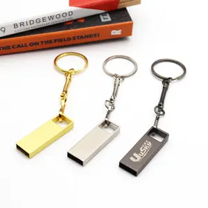 이름 브랜드 스틱 사각형 열쇠 구멍 미니 USB 키 황금 플래시 메모리 총 컬러 플래시 디스크 실버 USB