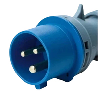 Boîte de distribution de prises industrielles 16A 220V 2P+E IP44 Bleu IEC 60309