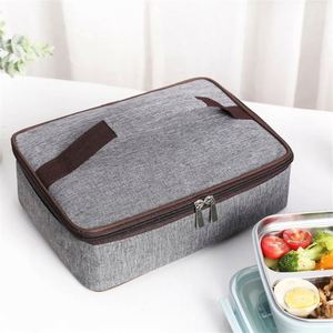 Square Fashion Thermal <b>Lunch</b> Bag Portable Leak Proof Picnic Food Carrier <b>Insulated</b> Cooler Bento <b>Box</b> Bags for Adults Children - Product Image 1