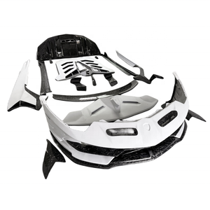 Kit carrosserie semi-carbone forgé style SVJ pare-chocs avant pare-chocs arrière jupe latérale becquet pour <span class=keywords><strong>Lamborghini</strong></span> Aventador LP700 LP720 - Product Image 1