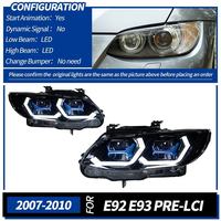 Faros Delanteros LED CREULI Angel Eye para BMW Serie 3 E92 E93 2007-2010, DRL, Señal de Giro, Proyector, Plug & Play, Actualización Retrofit