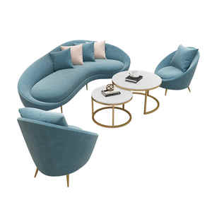 Stylish <strong>Japanese</strong> Living Room Furniture Set 3-Seat Pu Leather Velvet Sectional <strong>Couch</strong> - Product Image 3