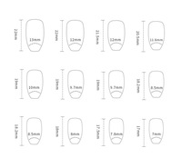 Vente chaude pièces d'ongles fille pure et innocente blanc glace élégant 3D perle faux ongles longs amande conseils presse sur les ongles 24 pièces