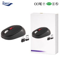 Souris sans fil à 5 boutons, tri-mode, rechargeable par Type-C, avec affichage du niveau de batterie, 1600 DPI, double interface USB-C USB-A, souris de jeu
