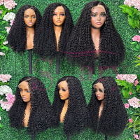 Perruques en cheveux humains vierges doublement étirés, bouclées Pixie, avec dentelle HD 5*5, sans colle, frontale en dentelle, en cheveux humains brésiliens bruts originaux