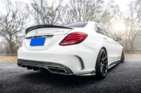 Nouveau diffuseur arrière auto-adhésif en fibre de carbone style Fd pour Mercedes Classe C W205 NeoAuto Tech, lèvre de pare-chocs OE 16789, garantie 1 an, fabriqué en Chine