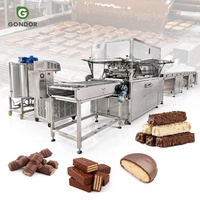Équipement de laboratoire : Mini tunnel de refroidissement, ligne d'enrobage multi-niveaux pour la formation de truffes, moulage automatique par barres pour le chocolat