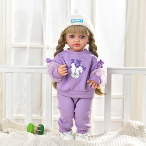 Yeezwood 55 cm Reborn-Puppe aus Silikon mit Musikfunktion, Weichkörper, Große Mädchenpuppe, 3D-bemalte Haut, lebensechte Reborn-Puppe für Mädchen - Product Image 3