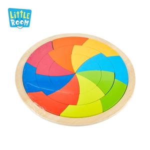 Vendita calda stile blocchi di legno giocattoli <span class=keywords><strong>arcobaleno</strong></span> costruzione cerchi di colore giocattolo bambini per fascia d'età 3Y + - Product Image 4