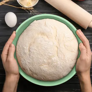 家用烘焙面团碗折叠耐高温可折叠硅胶面包打样篮