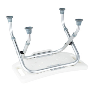 Chaise de douche pliable en alliage d'aluminium, 50x38x10cm, siège antidérapant blanc pour personnes âgées et femmes enceintes - Product Image 4