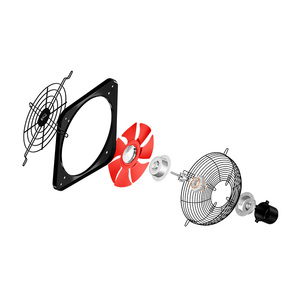 Ventilateur d'extraction mural en plastique rouge <span class=keywords><strong>de</strong></span> 12 pouces <span class=keywords><strong>à</strong></span> 3 vitesses, silencieux, pour cuisine, <span class=keywords><strong>salle</strong></span> <span class=keywords><strong>de</strong></span> <span class=keywords><strong>bain</strong></span> et usage domestique - Product Image 5