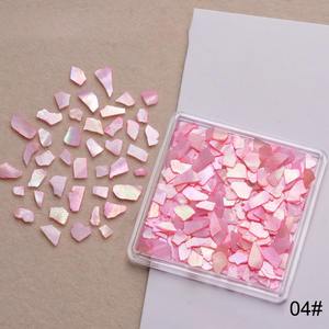 Fantaisie <span class=keywords><strong>Rose</strong></span> Naturel Coquillage Tranches Aurora Bleu Coquille Irrégulière Petit Gravier Conception Nail Flakes Déco - Product Image 5