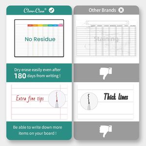 Lavagna Magnetica Cancellabile a Secco per Attività Domestiche, per Bambini, Adolescenti e Adulti, Include 6 Pennarelli a Punta Extra Fine, Lista per Frigorifero - Product Image 4