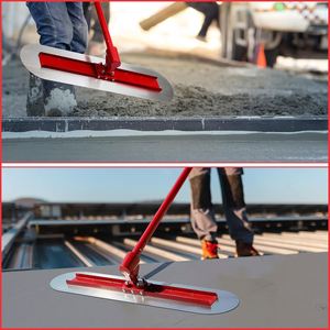 Kit de Herramientas para Alisar Concreto con Tabla de Acero Inoxidable, Extremo Redondo de 48x12 Pulgadas, 4 Varillas Extensibles de Aleación de Aluminio y Soporte Inclinable - Product Image 5