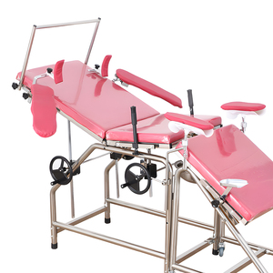 Lettino Ginecologico in Acciaio Inossidabile Durevole, Tavolo Operatorio Regolabile Manualmente, Letto per Parto <span class=keywords><strong>Ostetrico</strong></span> Confortevole - Product Image 3