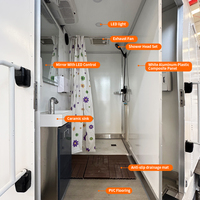 Remorque de toilettes portables personnalisée avec salle de douche, toilettes mobiles multi-usages pour événements en plein air et camping