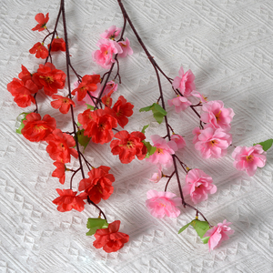 Flor <span class=keywords><strong>de</strong></span> cerezo alta simulación corta seda <span class=keywords><strong>flores</strong></span> artificiales melocotón ciruela rama <span class=keywords><strong>para</strong></span> Hotel sala <span class=keywords><strong>de</strong></span> estar boda decoración-fábrica - Product Image 4