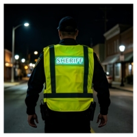 Gilet de sécurité EL avec lumière active, la lumière EL éclairera votre nuit. Ange gardien pour les travailleurs de nuit sur les chantiers de construction.