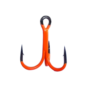 Attrezzatura da pesca di alta qualità in acciaio al carbonio n. 1 n. 2 1/0 2/0 3/0 4/0 5/0 esca Treble amo da pesca UV attivo rivestito forte amo - Product Image 4